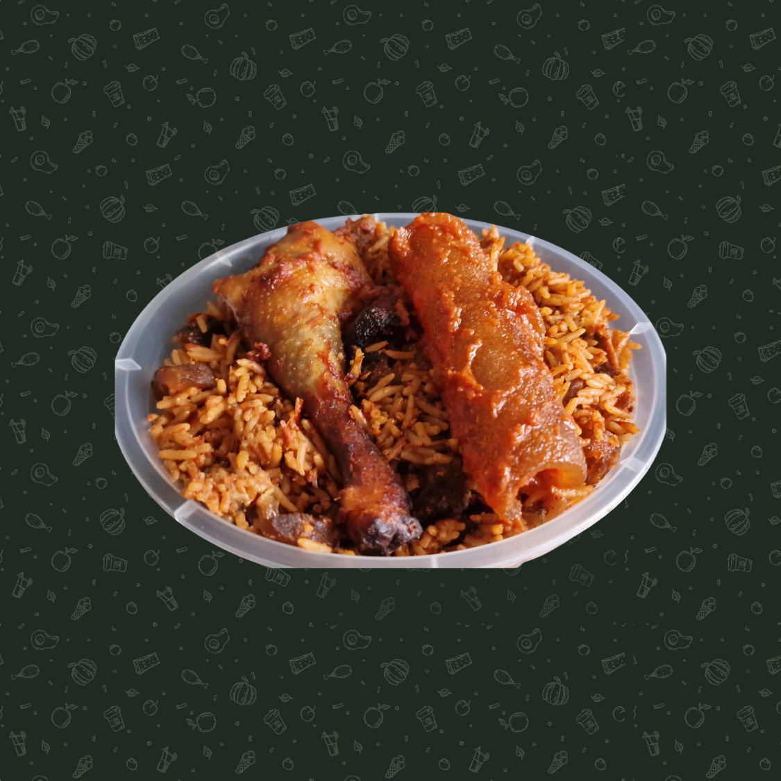 Xquisite Foodz Jollof Rice with portein